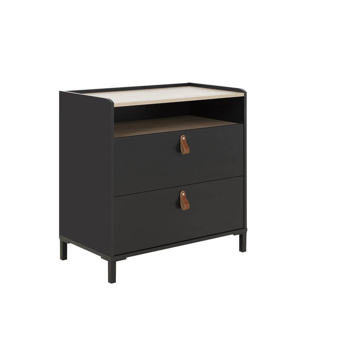 Commode 2 tiroirs L81xP44,5xH80cm COPENHAGUE