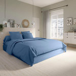 DODO Housse de couette Studio Coton Bleu. Coloris disponibles : Bleu