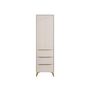 Voir la diapositive 3 : BEST MOBILIER Boccioni - buffet haut - beige - 54x180 cm
