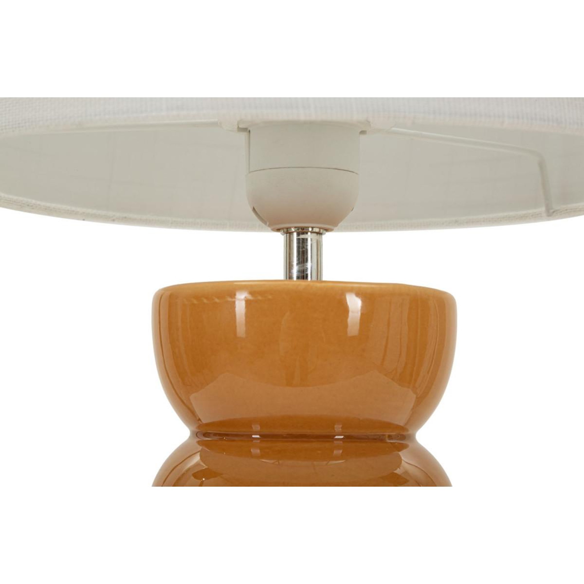 Voir la diapositive 2 : Paris Prix Lampe à Poser en Céramique  Torr  46cm Moutarde