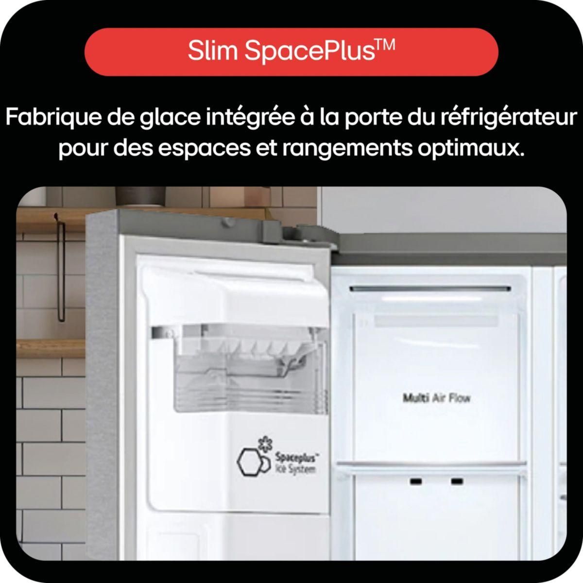 LG Réfrigérateur américain 92cm 638l nofrost - GSLC40SWPE