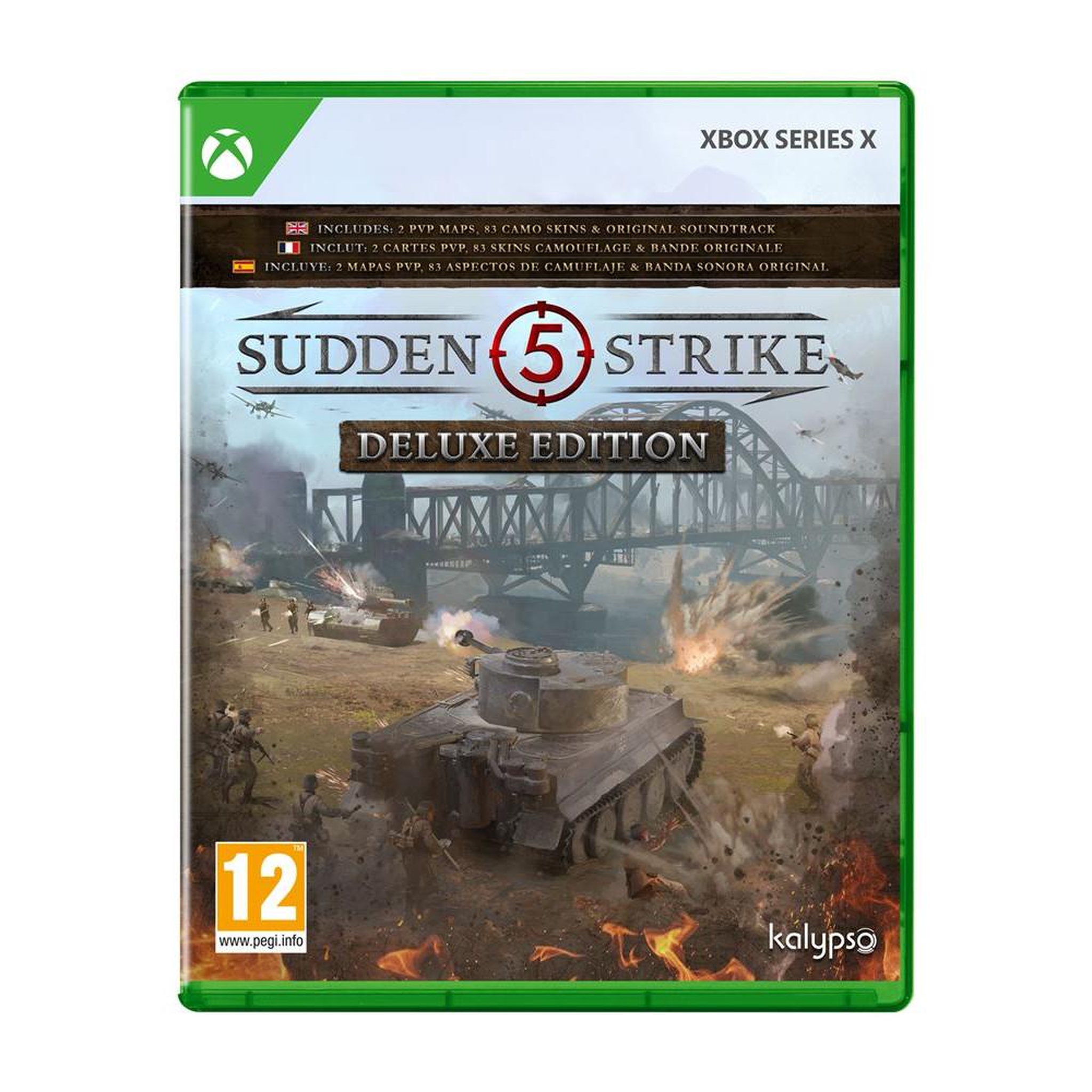 KALYPSO Jeu vidéo cd sudden strike 5 deluxe edition rts tactique seconde guerre mondiale sur xbox series x kalypso