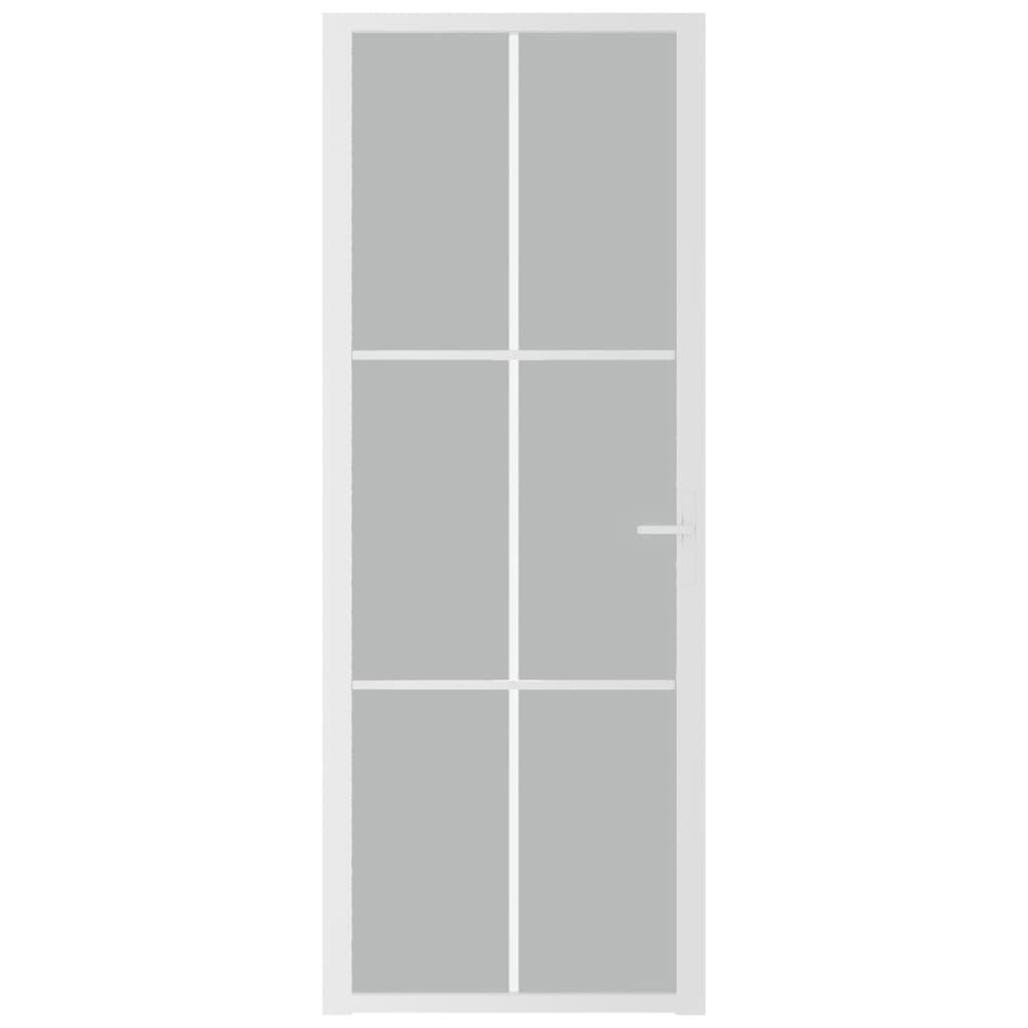 Voir la diapositive 3 : VIDAXL Porte interieure 76x201,5 cm Blanc Verre mat et aluminium