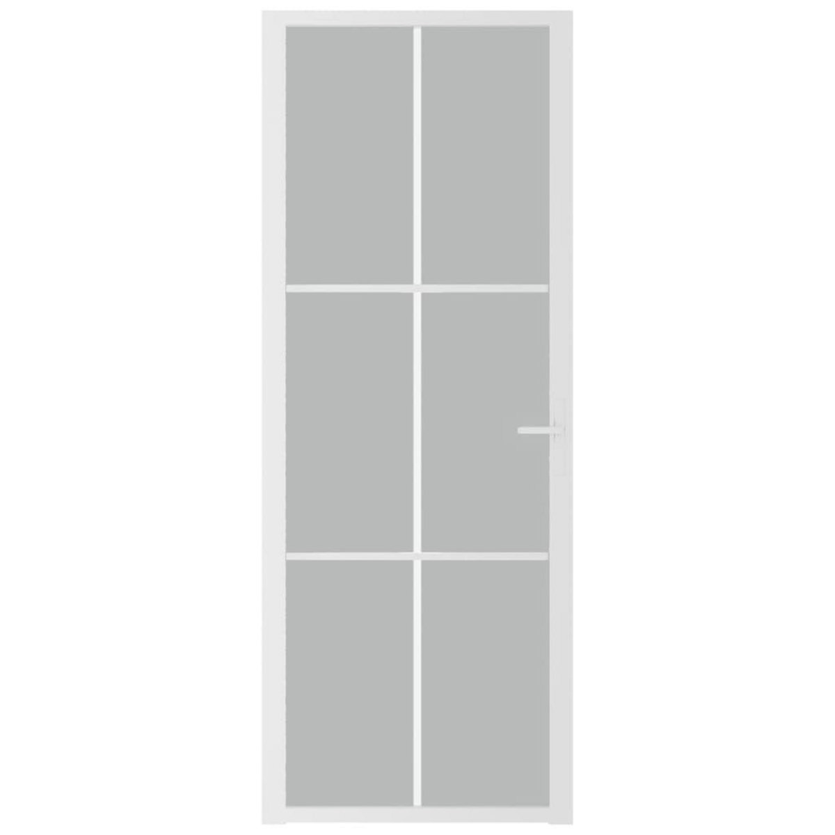 VIDAXL Porte interieure 76x201,5 cm Blanc Verre mat et aluminium