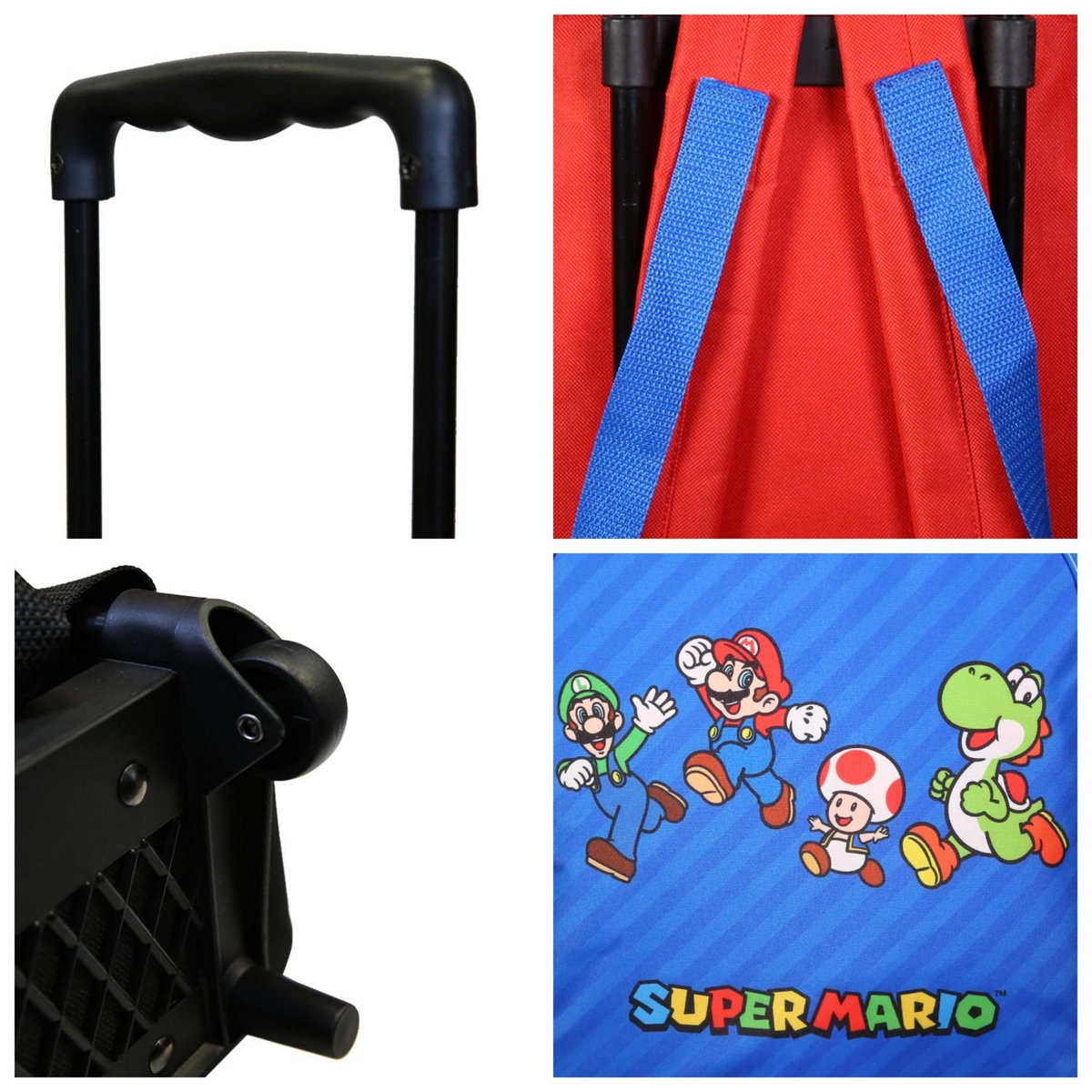 Bagtrotter Sac à dos à roulettes 32 cm maternelle Super Mario Multicolore