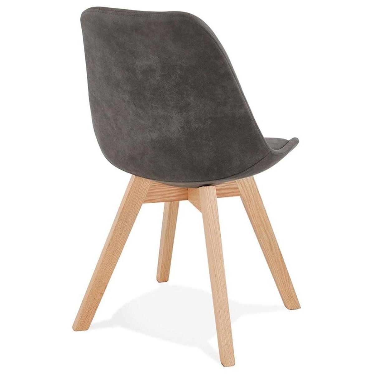 Paris Prix Chaise Design  Mirka  85cm Gris Foncé & Naturel