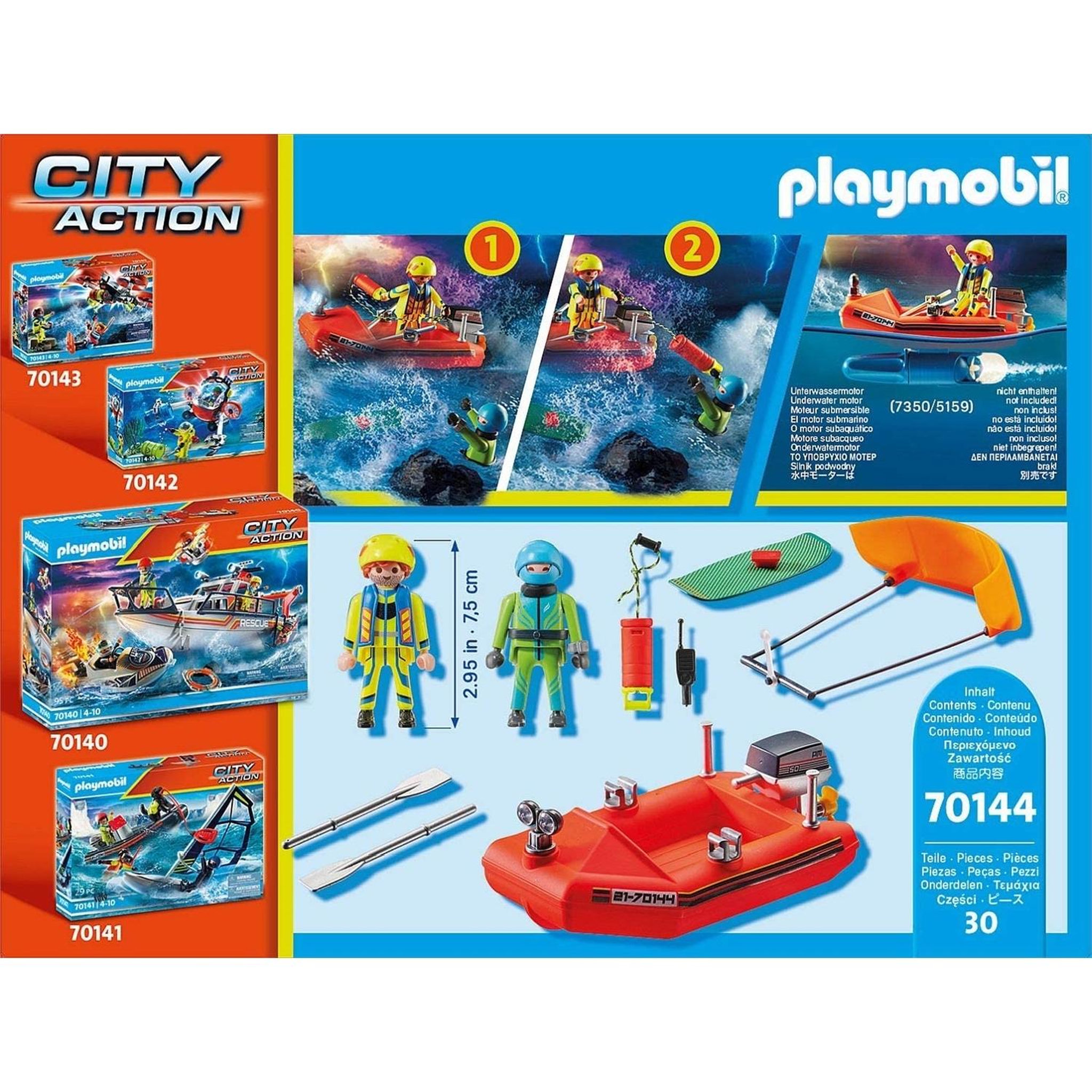 Voir la diapositive 3 : PLAYMOBIL City Action Secouriste et kitesurfer