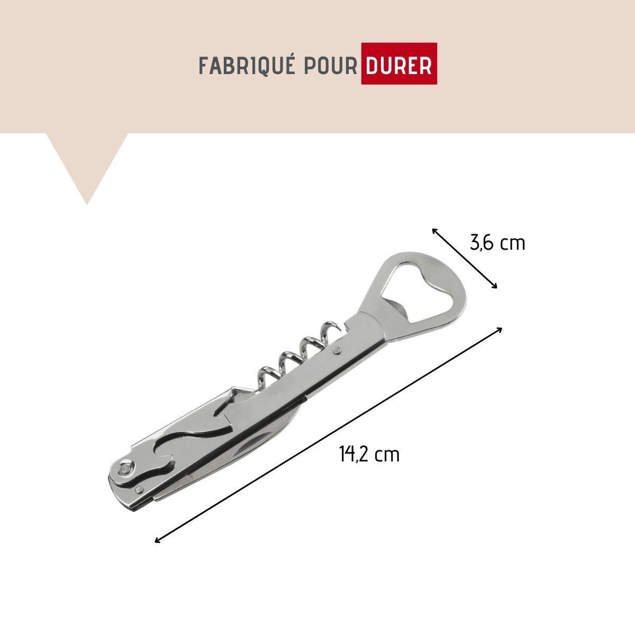 Voir la diapositive 3 : FM PROFESSIONAL Tire-bouchon limonadier en acier fm professional boissons