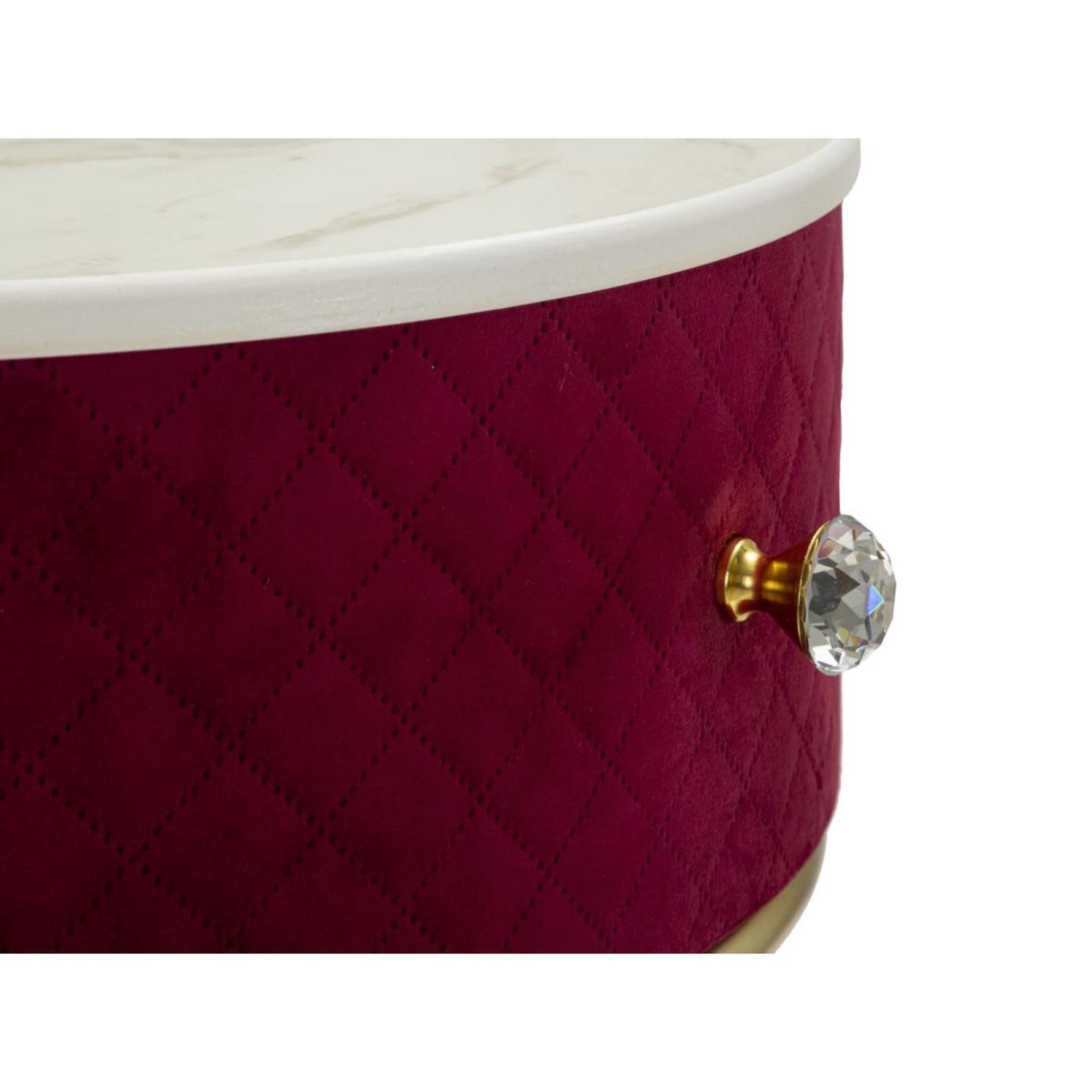 Voir la diapositive 6 : Paris Prix Coiffeuse d'appoint design  vellit  70cm rouge & or