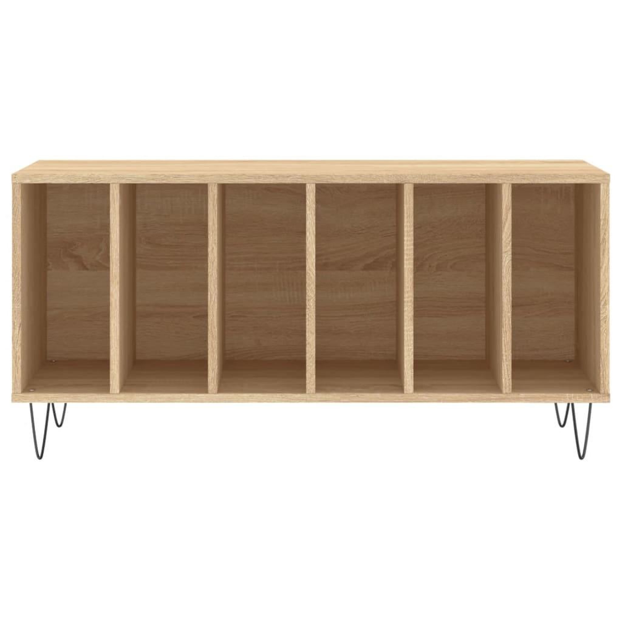 Voir la diapositive 4 : VIDAXL Armoire a disques chene sonoma 100x38x48 cm bois d'ingenierie
