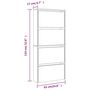 Voir la diapositive 6 : VIDAXL Armoire a chaussures miroir 4 niveaux sonoma gris 63x17x134 cm
