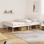 VIDAXL Cadre de lit metal avec tete de lit blanc 150x200 cm