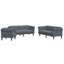 Voir la diapositive 2 : VIDAXL Ensemble de canapes 3 pcs gris fonce velours