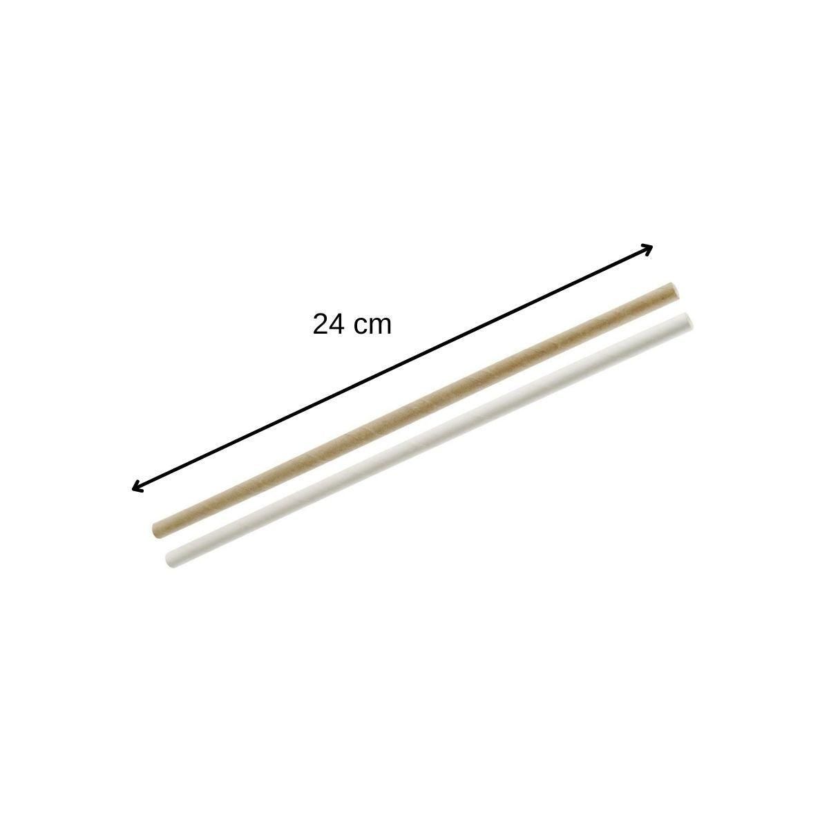 Fackelmann Lot de 60 pailles en papier brun et blanc 24 cm Fackelmann Bar Concept