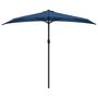 Voir la diapositive 3 : VIDAXL Parasol de balcon avec mat en aluminium Bleu 270x144x222cm Demi
