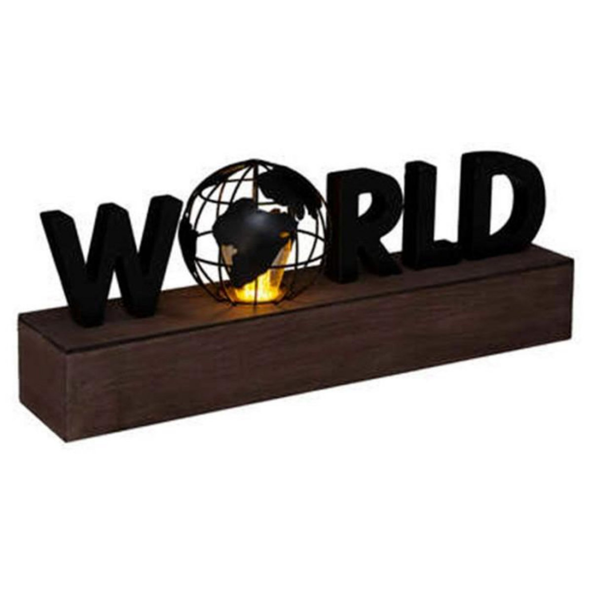 ATMOSPHERA Mot Déco à Poser Led  Word  38cm Noir & Marron