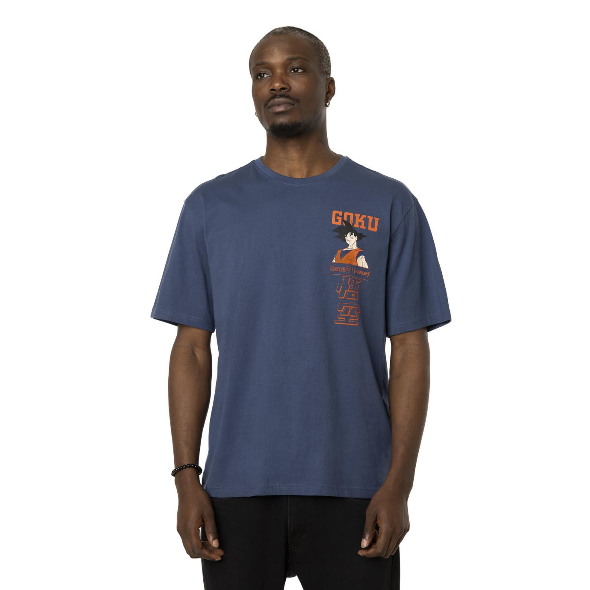 Voir la diapositive 1 : CAPSLAB T-shirt en coton homme relax fit avec print Dragon Ball Z Goku