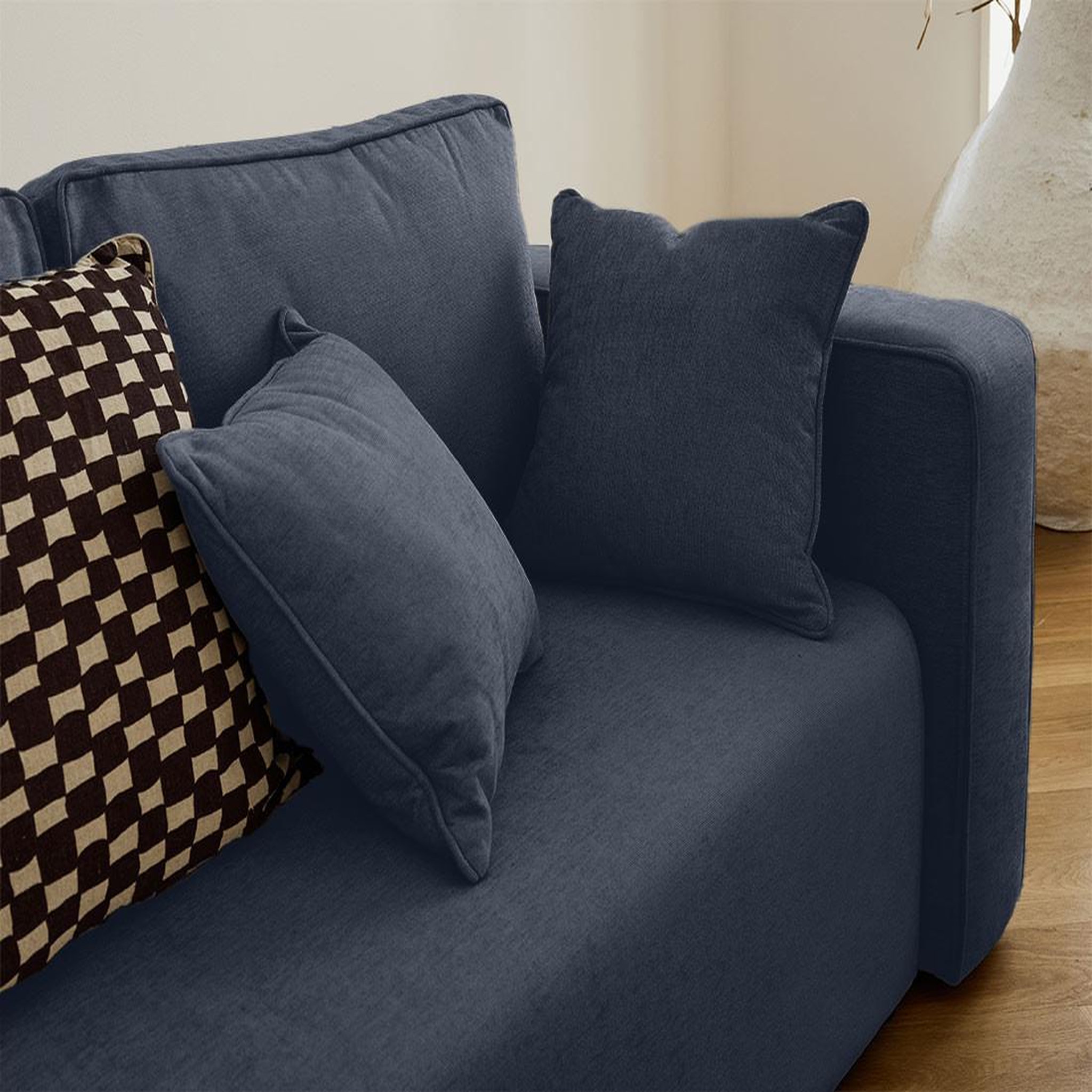 Voir la diapositive 2 : BEST MOBILIER Topaze - canapé droit 2 places - en tissu