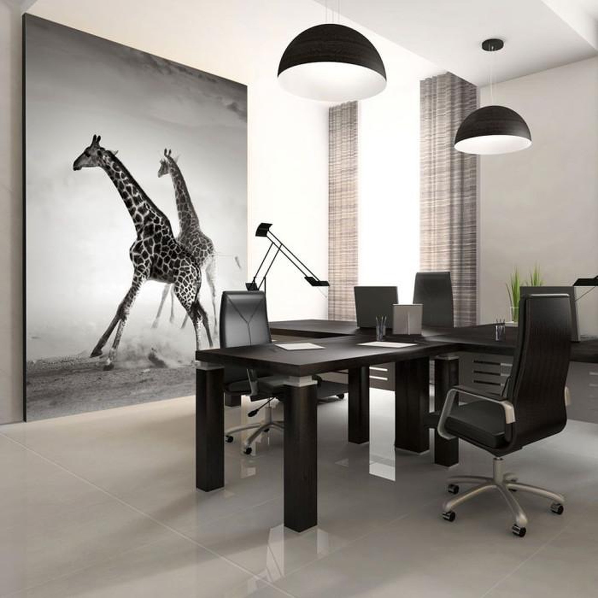 Paris Prix Papier Peint  Girafes. Coloris disponibles : Multicolore