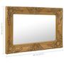 Voir la diapositive 6 : VIDAXL Miroir mural style baroque 60x40 cm Dore