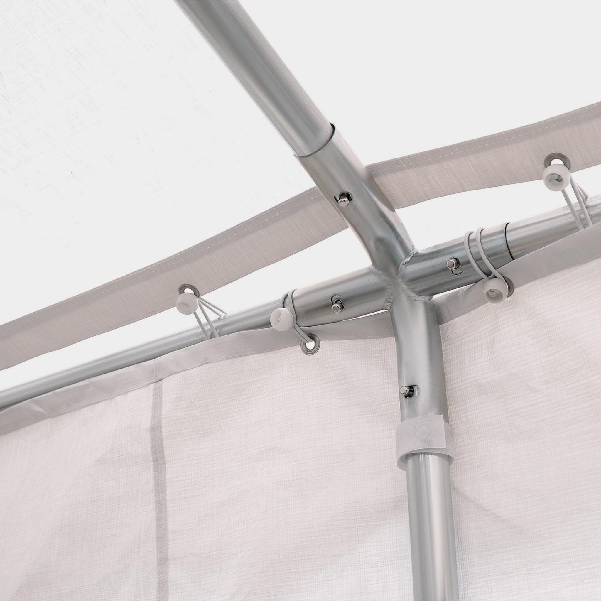 Voir la diapositive 6 : HOMCOM Tente de réception tonnelle de jardin 4 parois amovibles portes zippées idéal pour fête mariage soirée 6 x 4 x 2,8 m acier toile polyéthylène 180 g/m² blanc