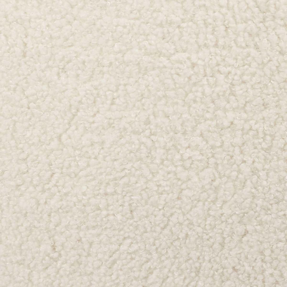 The Home Deco Factory Fauteuil crapaud en bouclette Moss - Blanc