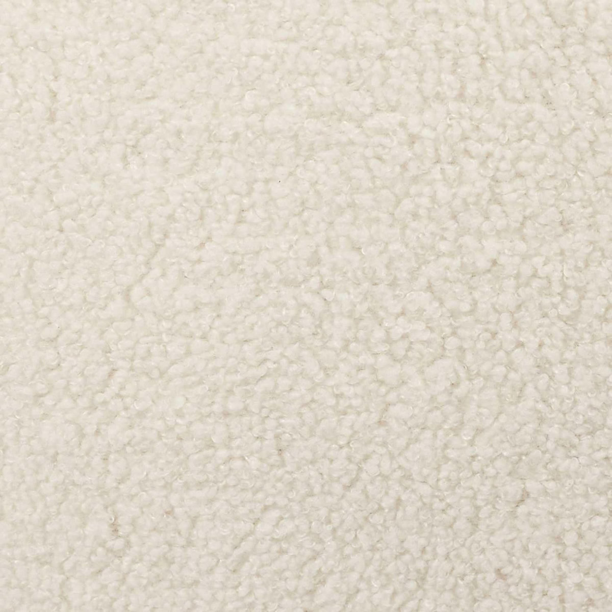 The Home Deco Factory Fauteuil crapaud en bouclette Moss - Blanc