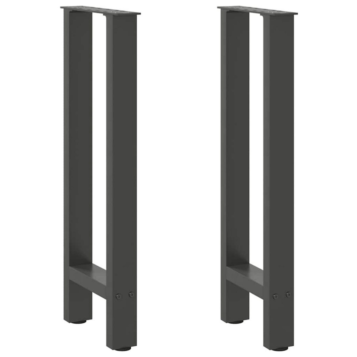 VIDAXL Pieds de table basse anthracite 2 pcs 38x(72-73) cm acier