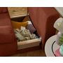Voir la diapositive 3 : BEST MOBILIER Cristal - fauteuil - convertible avec coffre - en velours texturé