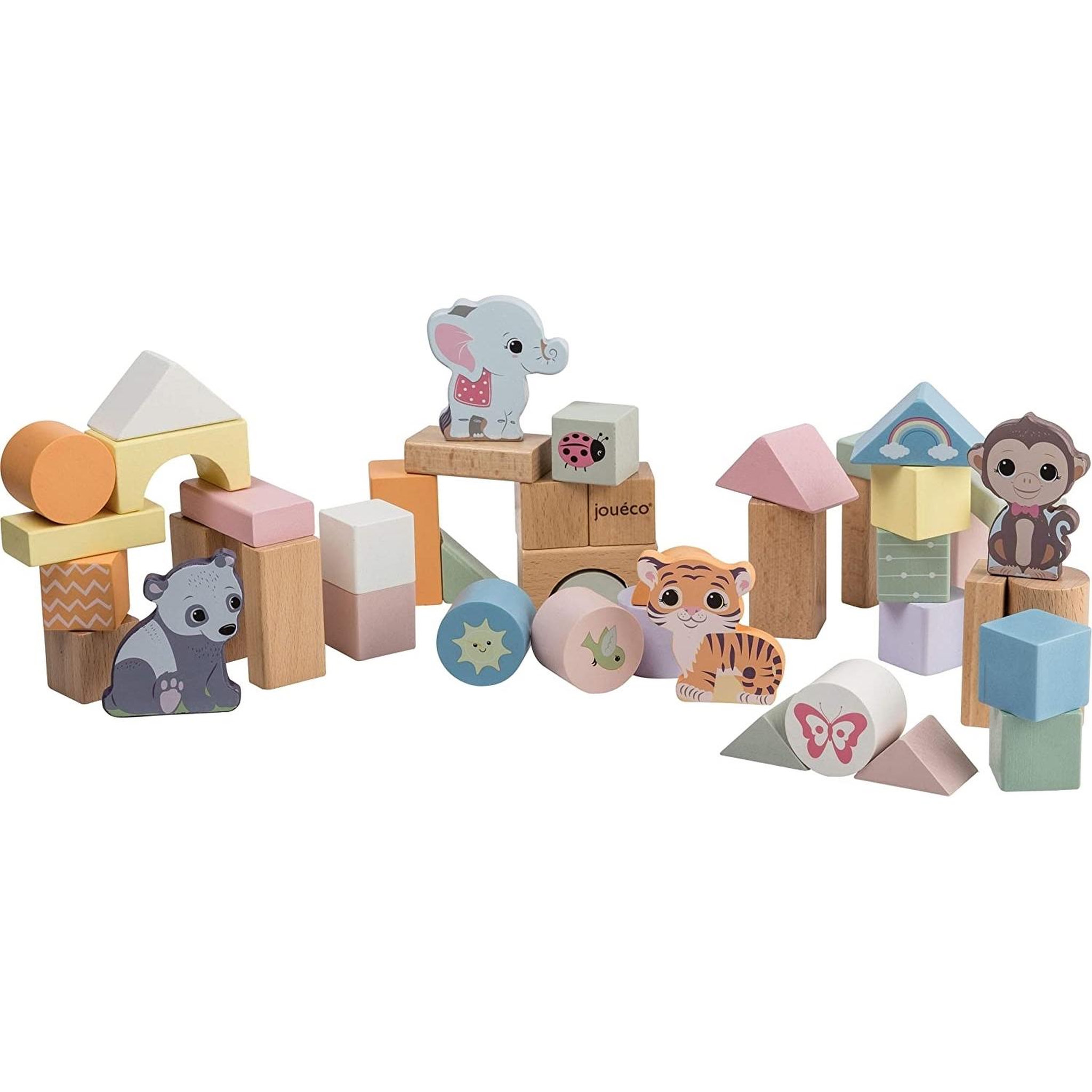 Voir la diapositive 2 : JohnToy Jouéco® The Wildies Family - Blocs de construction en bois