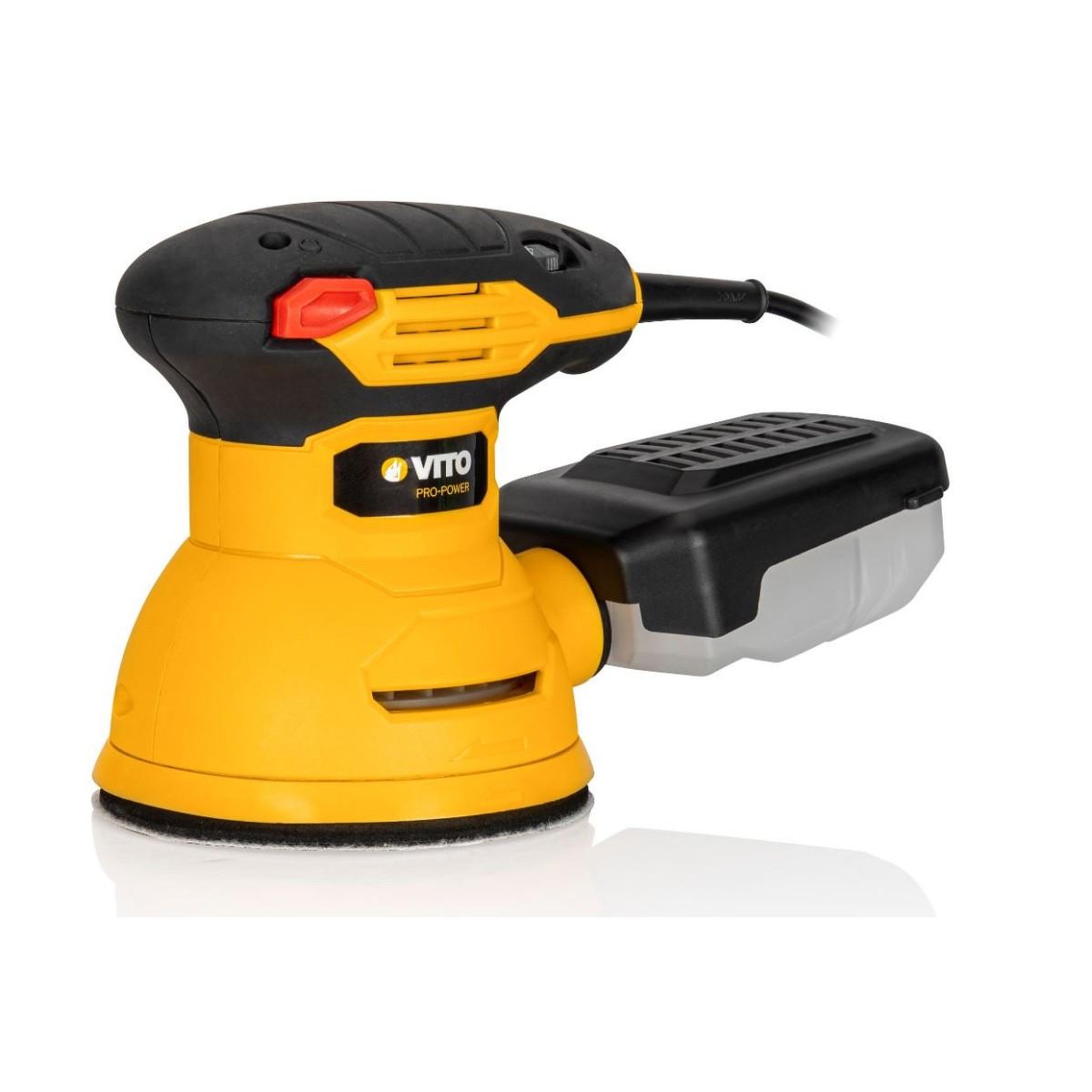 VITO Pro-Power Ponceuse Excentrique Orbitale 300W- 125mm Bois Métal PVC Récupérateur Poussières 230V VITO