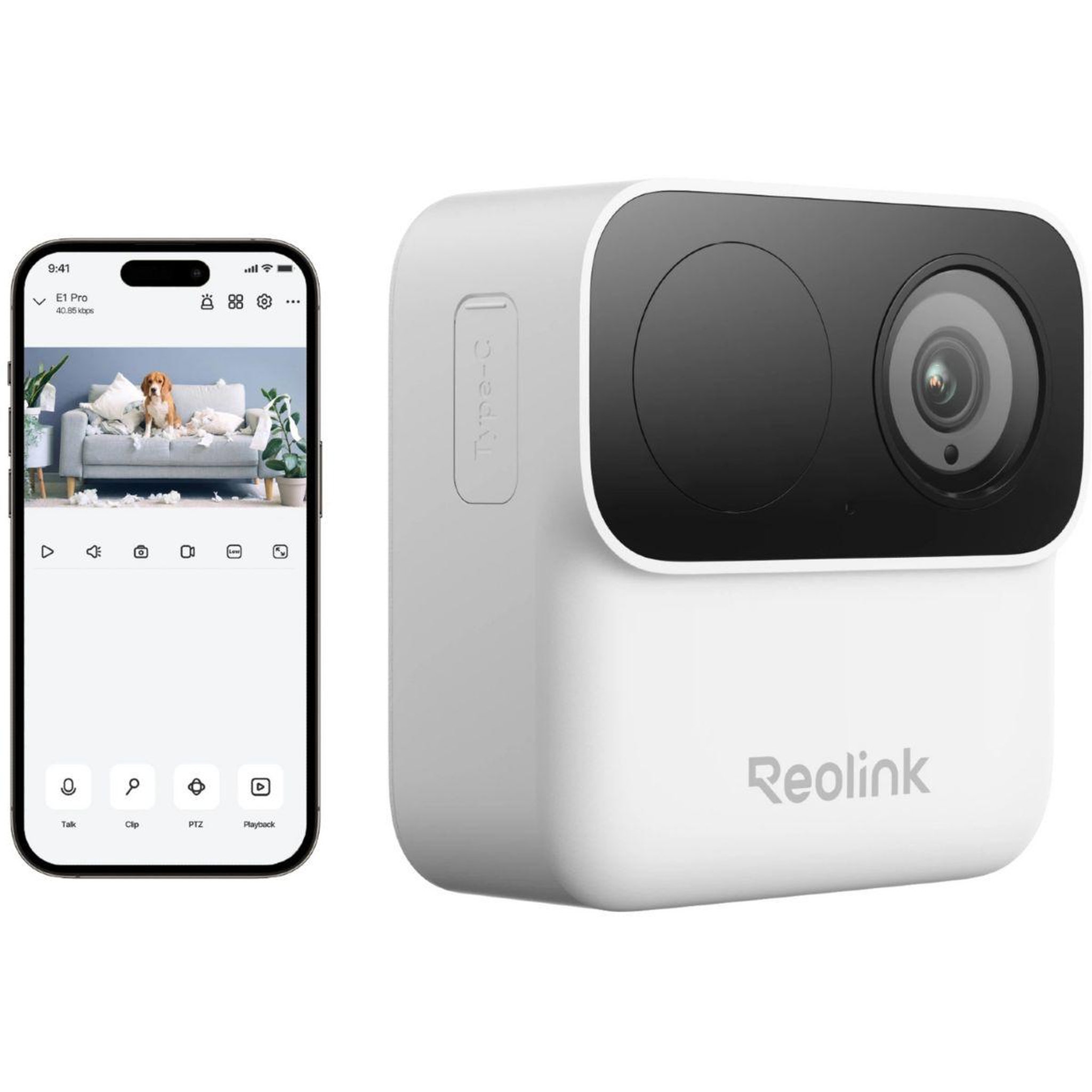 Voir la diapositive 2 : REOLINK Caméra de surveillance Magic B210 Blanc
