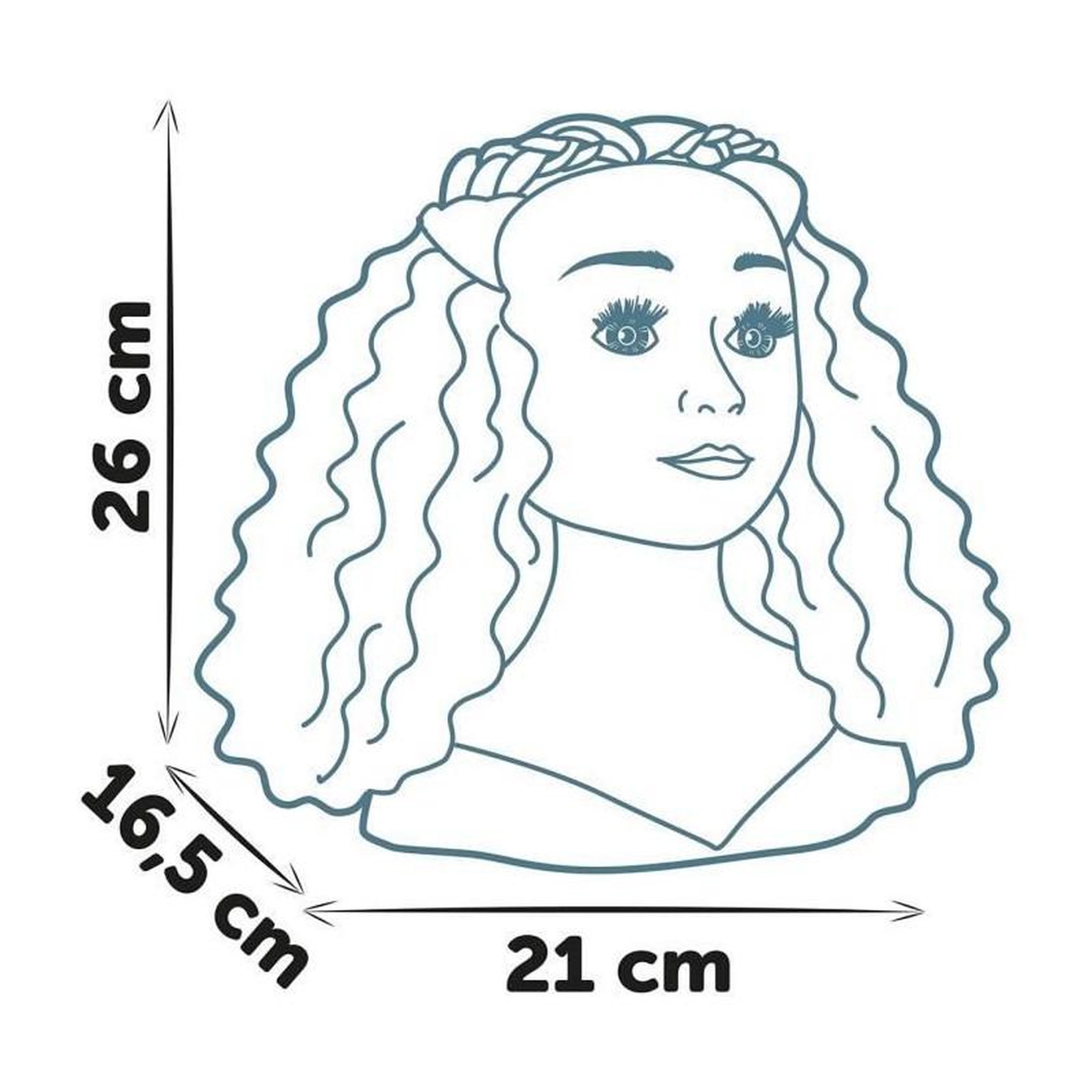 Voir la diapositive 5 : SMOBY Smoby - Tete a coiffer cheveux afro - Facile a coiffer - 23 accessoires réalistes - Levres thermosensibles - Trappe de rangemen