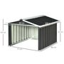 Voir la diapositive 3 : OUTSUNNY Abri de jardin pour tondeuse à gazon robot-tondeuse - garage tondeuse robot - tôle acier ondulé gris blanc