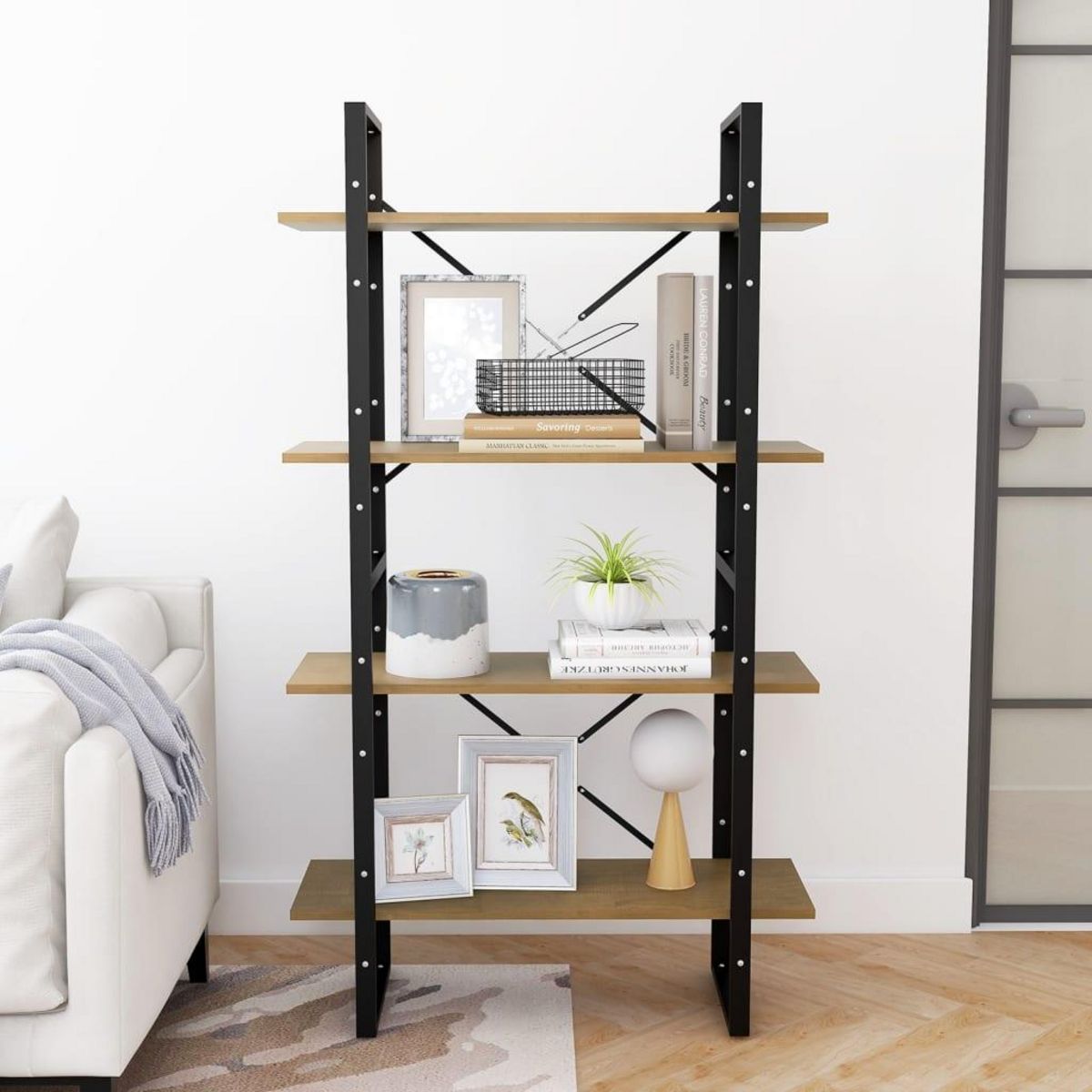 VIDAXL Bibliotheque a 4 niveaux 80x30x140 cm bois de pin massif