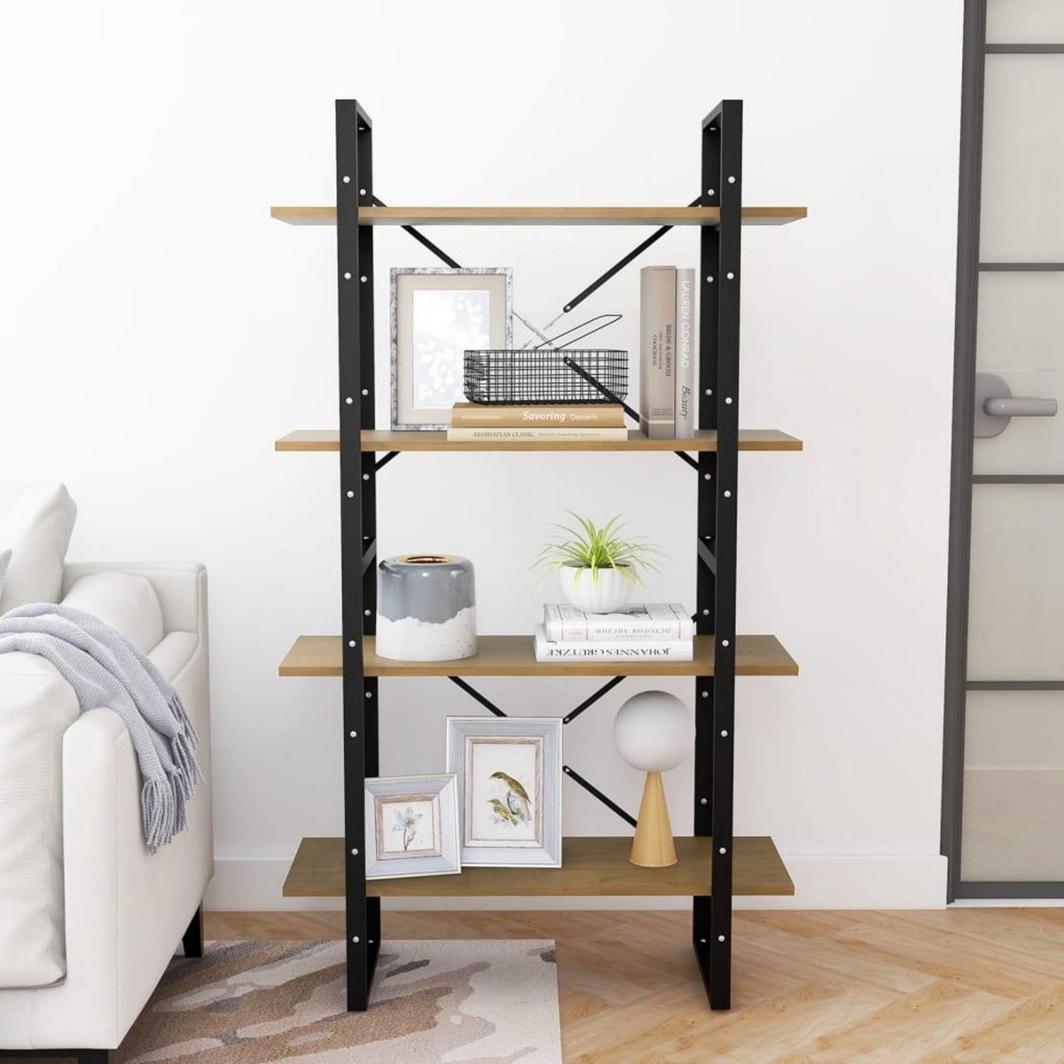 VIDAXL Bibliotheque a 4 niveaux 80x30x140 cm bois de pin massif