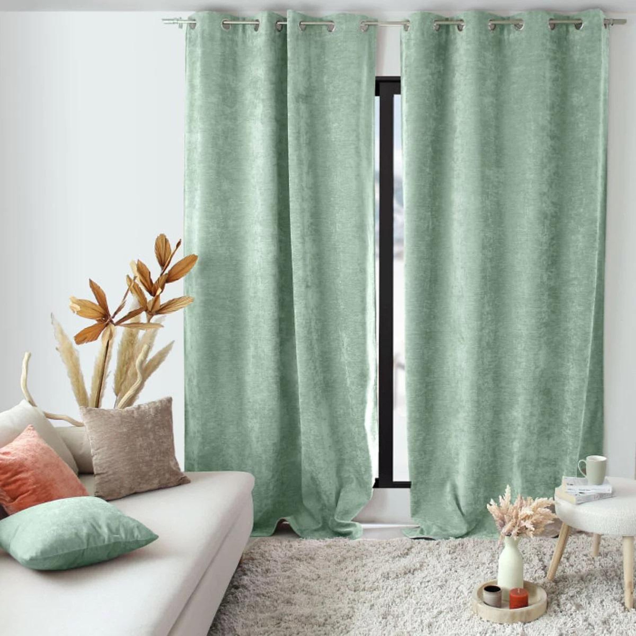 Voir la diapositive 5 : Eden 1 rideau thermique velvet design et moderne