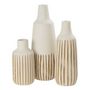 Voir la diapositive 3 : Paris Prix Vase Design en Bois  Ying  45cm Blanc & Naturel