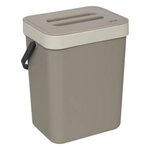 FIVE Poubelle à Compost  Double Fixation  5L Beige