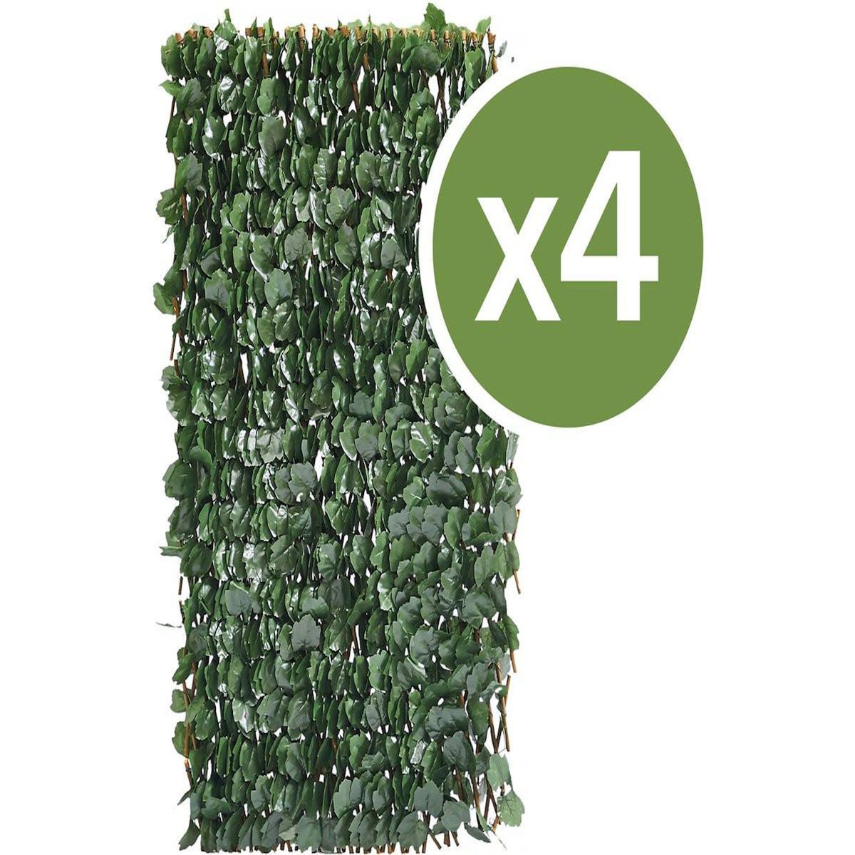 Habitat et Jardin Lot de 4  Clôtures en treillis de saule