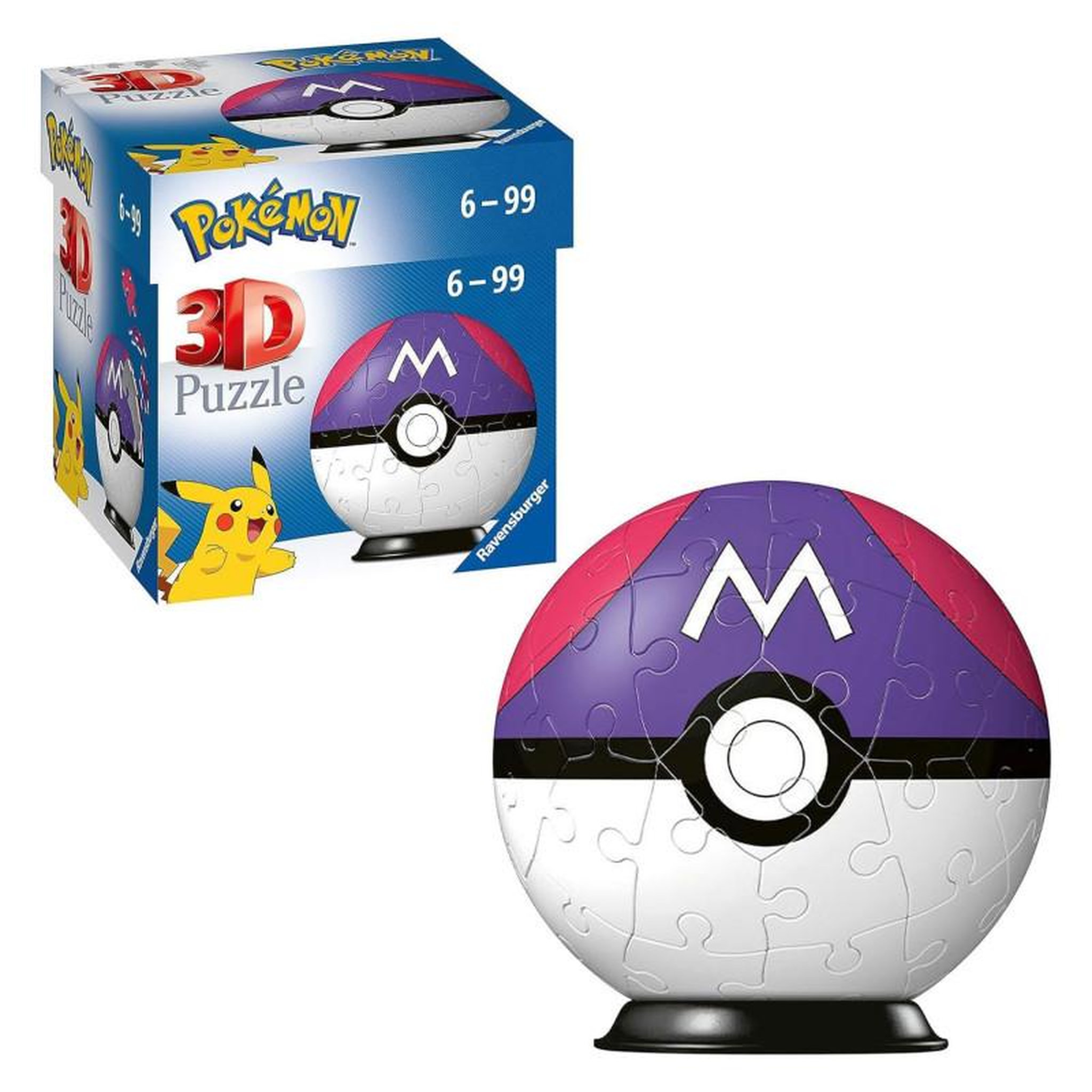 Voir la diapositive 3 : RAVENSBURGER Ravensburger - Pokemon Masterball 3D Puzzle, 54pcs. 115648