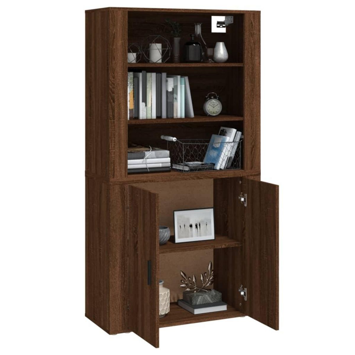 VIDAXL Buffet haut Chene marron Bois d'ingenierie