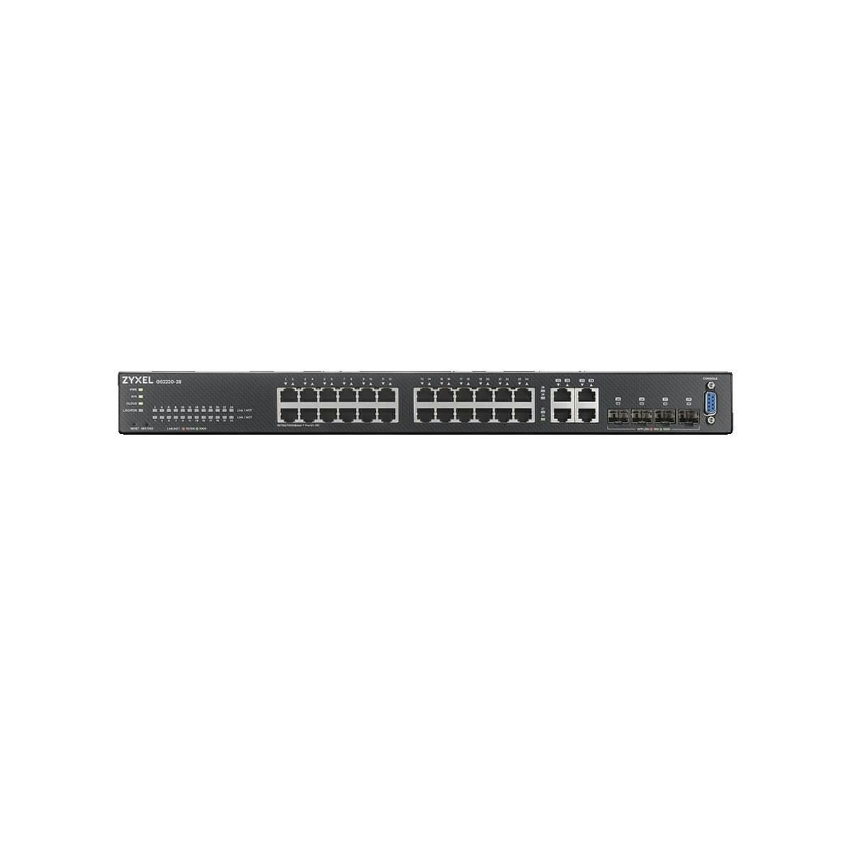 Zyxel Commutateur réseau Zyxel GS2220-28 24 ports Ethernet Gigabit + 4 ports Kombi-Gigabit-SFP