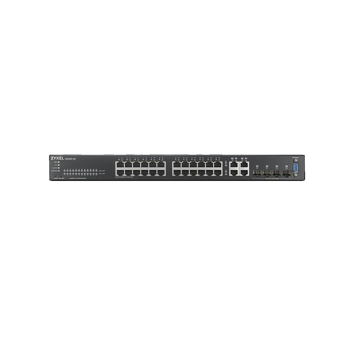Zyxel Commutateur réseau Zyxel GS2220-28 24 ports Ethernet Gigabit + 4 ports Kombi-Gigabit-SFP