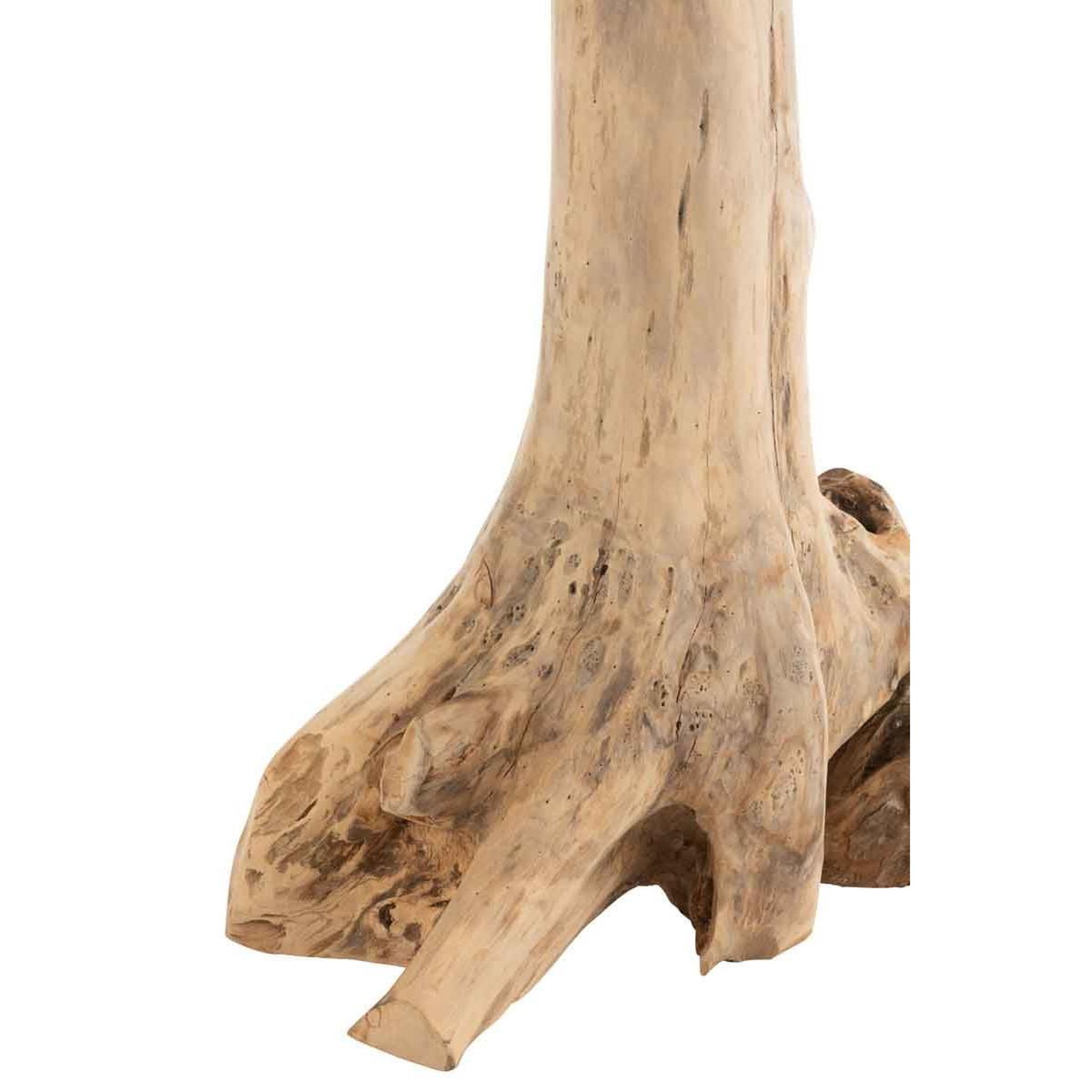 Voir la diapositive 2 : J-LINE Table d'appoint en bois de teck  amy  65cm naturel