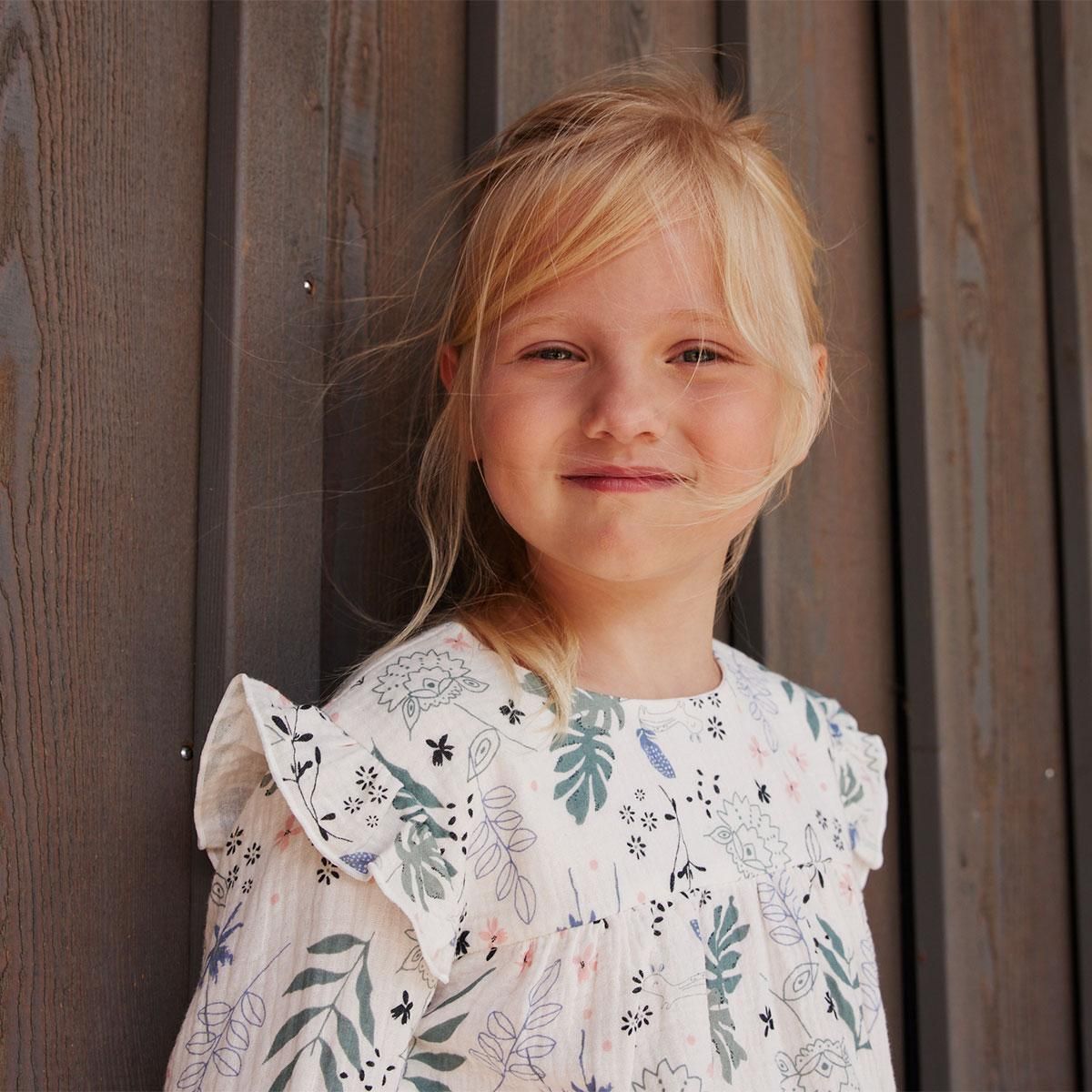 Petit Béguin Blouse enfant en gaze de coton Belle de Nuit