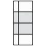 Voir la diapositive 3 : VIDAXL Porte coulissante noir 90x205 cm verre trempe aluminium