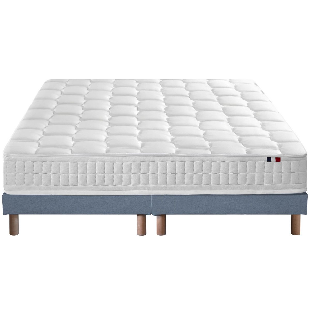 IDLITERIE Ensemble literie : matelas à ressorts COSMOS et sommier - qualité française