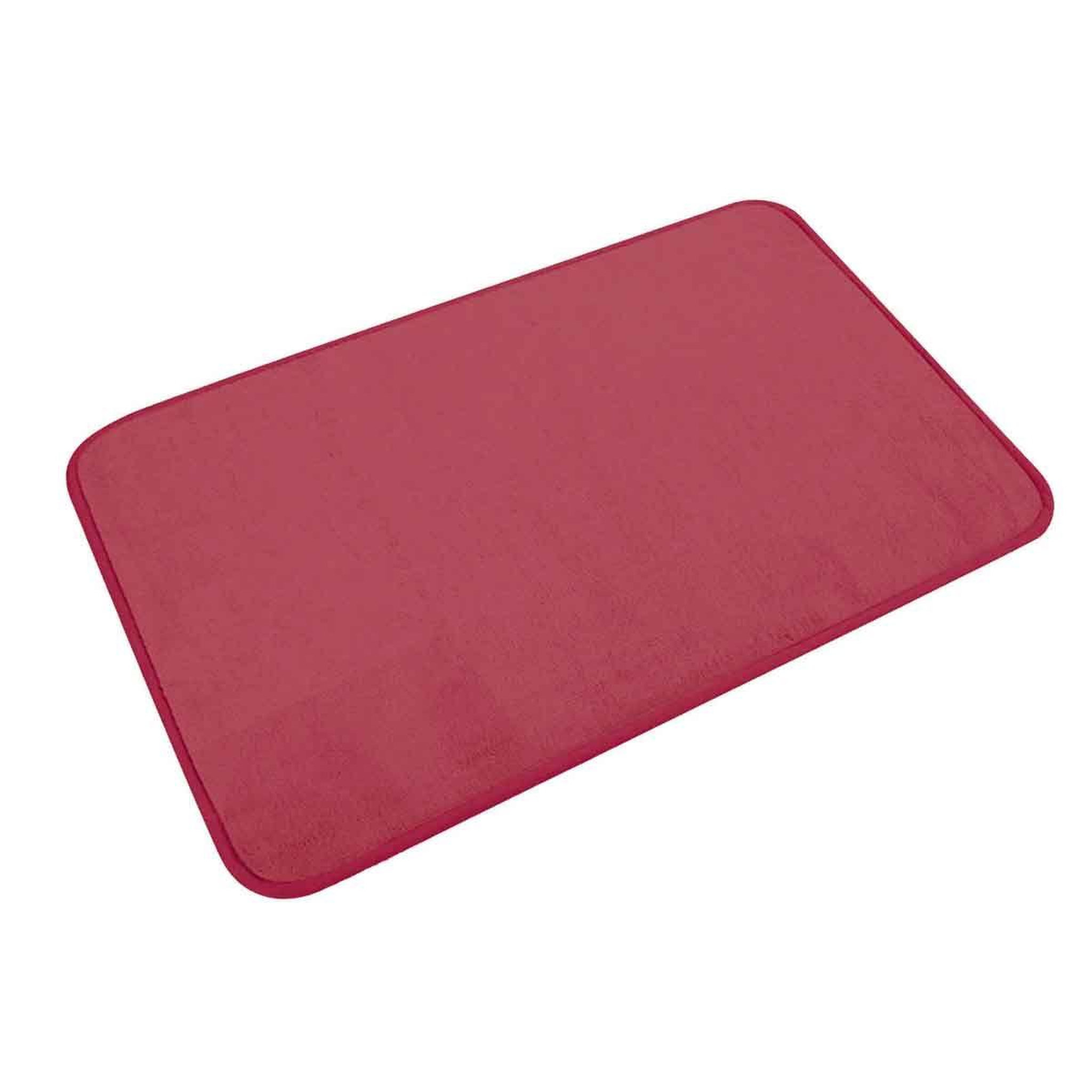 Douceur d'Intérieur Tapis de bain microfibre  vitamine  45x75cm framboise