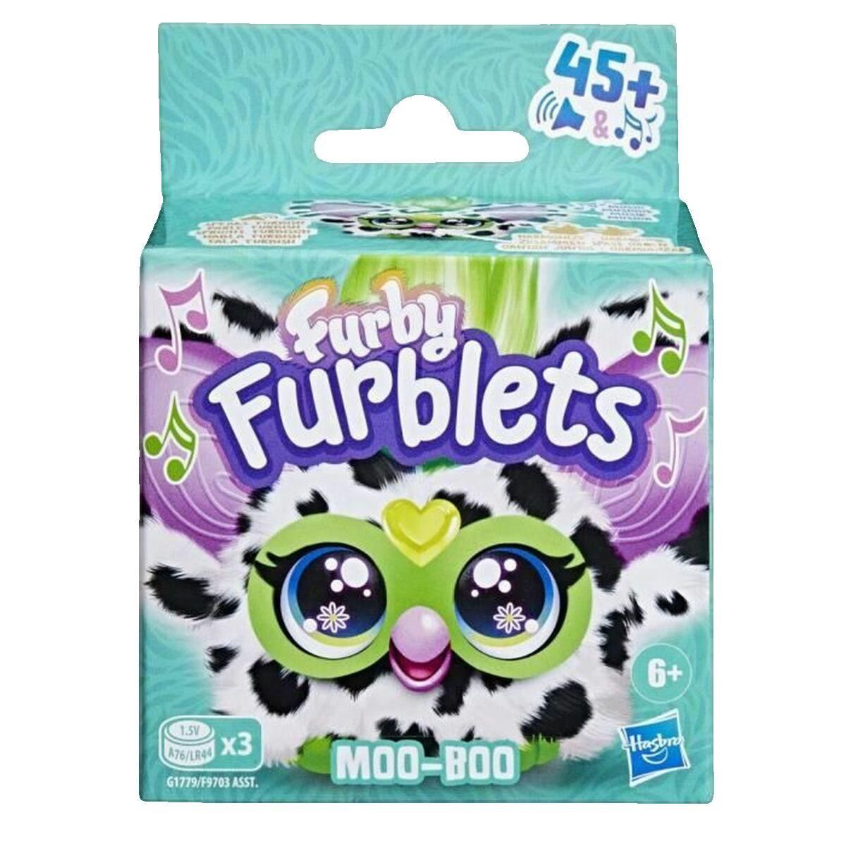 HASBRO Peluche interactive Hasbro Furby Furblets Moo-Boo noir et blanc